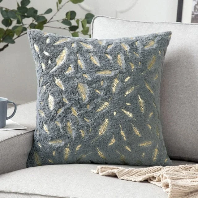 Golden Plush Pillow Cover -  - #tag1#