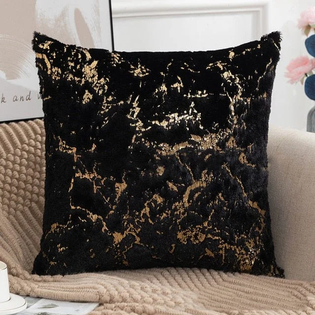 Golden Plush Pillow Cover -  - #tag1#