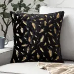 Golden Plush Pillow Cover tag1