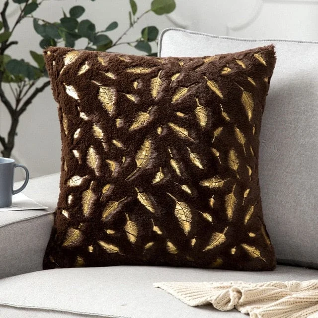 Golden Plush Pillow Cover -  - #tag1#