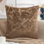Golden Plush Pillow Cover tag1