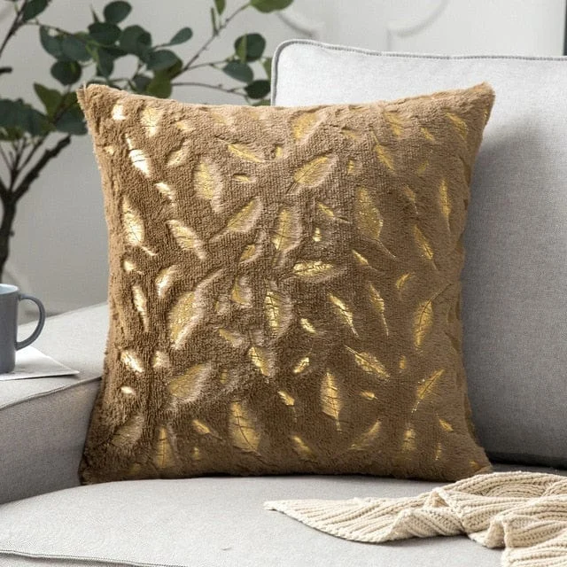 Golden Plush Pillow Cover -  - #tag1#