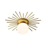 Golden Spherical Ceiling Lamp with Frosted Glass tag1