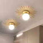 Golden Spherical Ceiling Lamp with Frosted Glass tag1