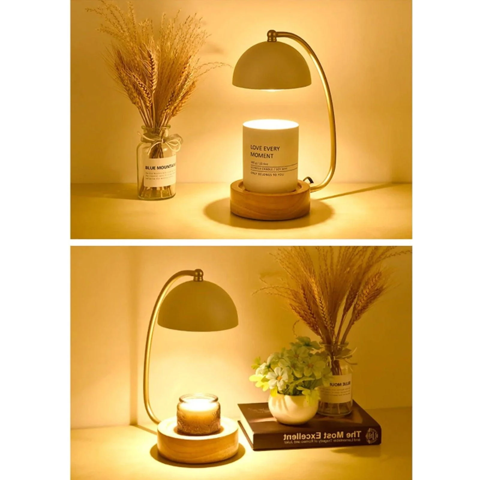 Golden Stand Dome Candle Warmer -