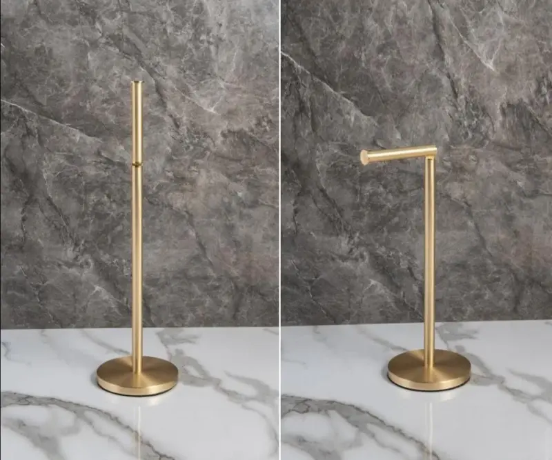 Golden Standing Tissue Holder tag1