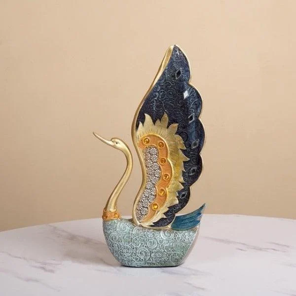 Golden Swan Figurine -