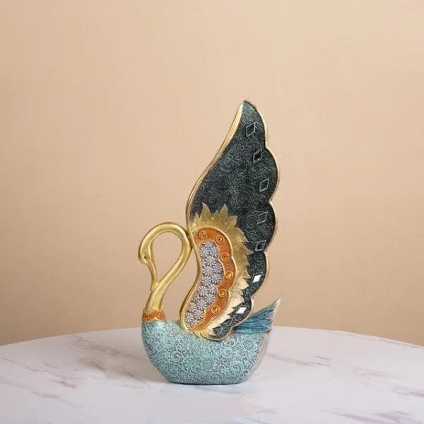 Golden Swan Figurine -