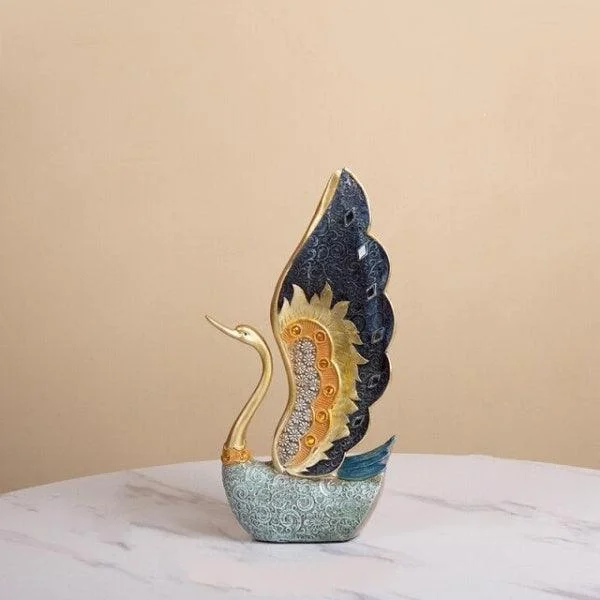 Golden Swan Figurine -