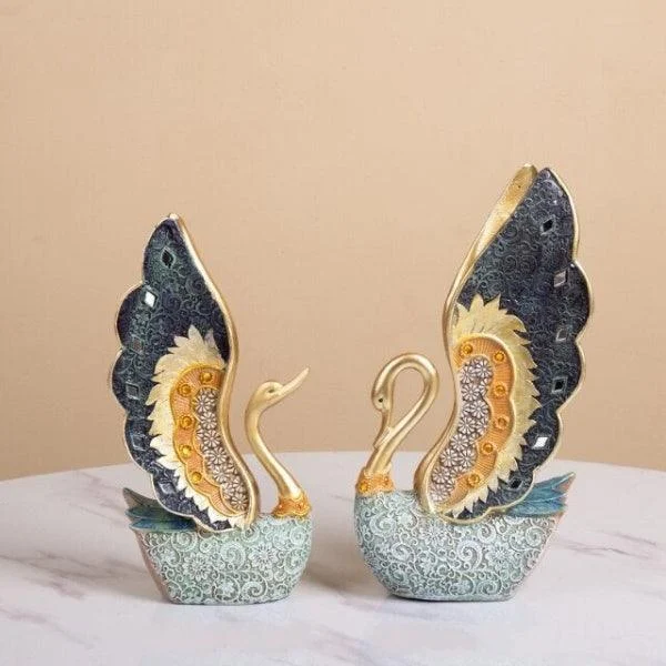 Golden Swan Figurine -