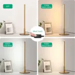 Golden Table Lamp with Minimalist Design tag1