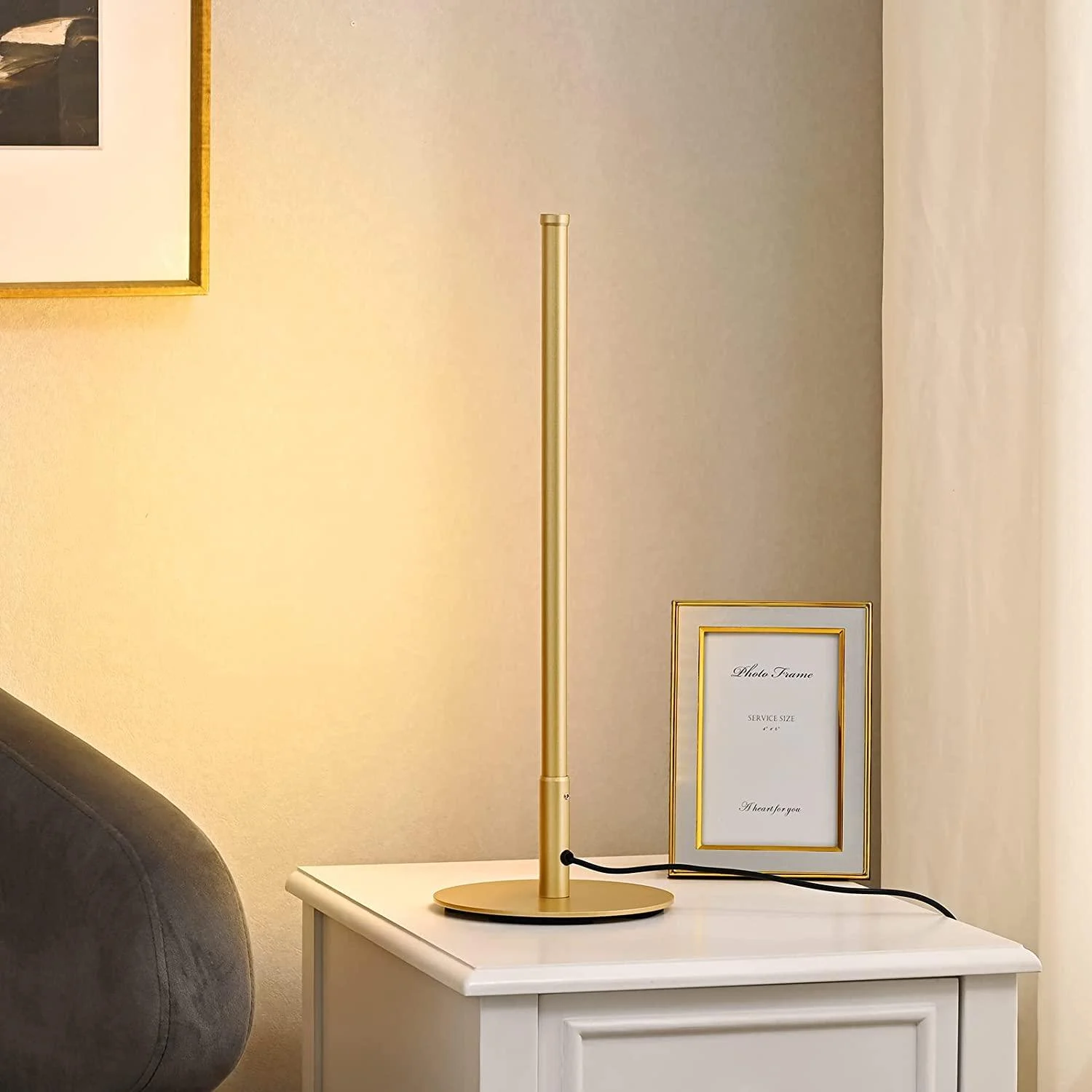 Golden Table Lamp with Minimalist Design -  - #tag1#