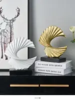 Golden White Twisted Abstract Statue