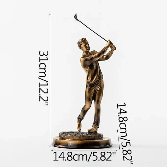 Golf Swing European Resin Vintage Figurines Home Decoration Sculptures and Statues -