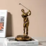 Golf Swing European Resin Vintage Figurines Home Decoration Sculptures and Statues