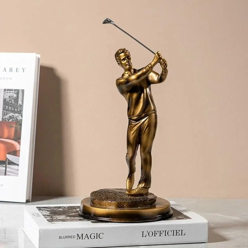 Golf Swing European Resin Vintage Figurines Home Decoration Sculptures and Statues -