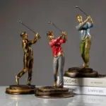 Golf Swing European Resin Vintage Figurines Home Decoration Sculptures and Statues