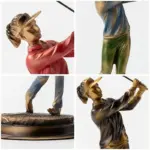 Golf Swing European Resin Vintage Figurines Home Decoration Sculptures and Statues
