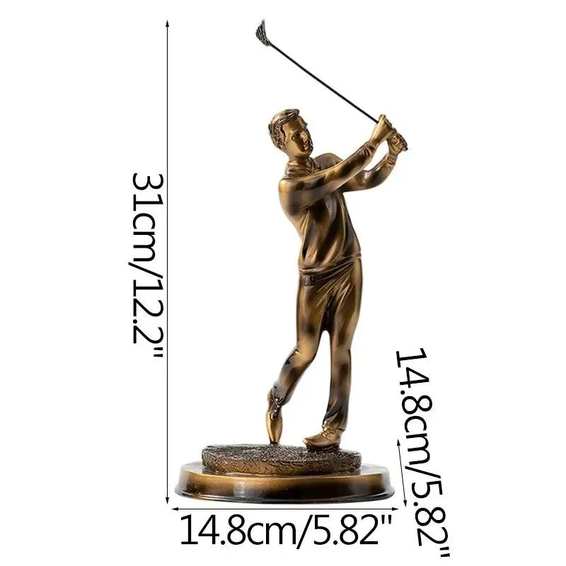 Golf Swing European Resin Vintage Figurines Home Decoration Sculptures and Statues -