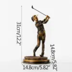 Golf Swing European Resin Vintage Figurines Home Decoration Sculptures and Statues