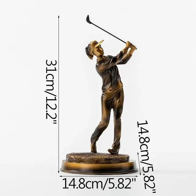 Golf Swing European Resin Vintage Figurines Home Decoration Sculptures and Statues -