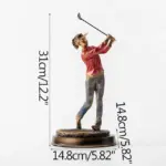 Golf Swing European Resin Vintage Figurines Home Decoration Sculptures and Statues