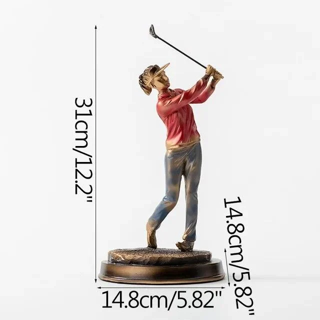 Golf Swing European Resin Vintage Figurines Home Decoration Sculptures and Statues -