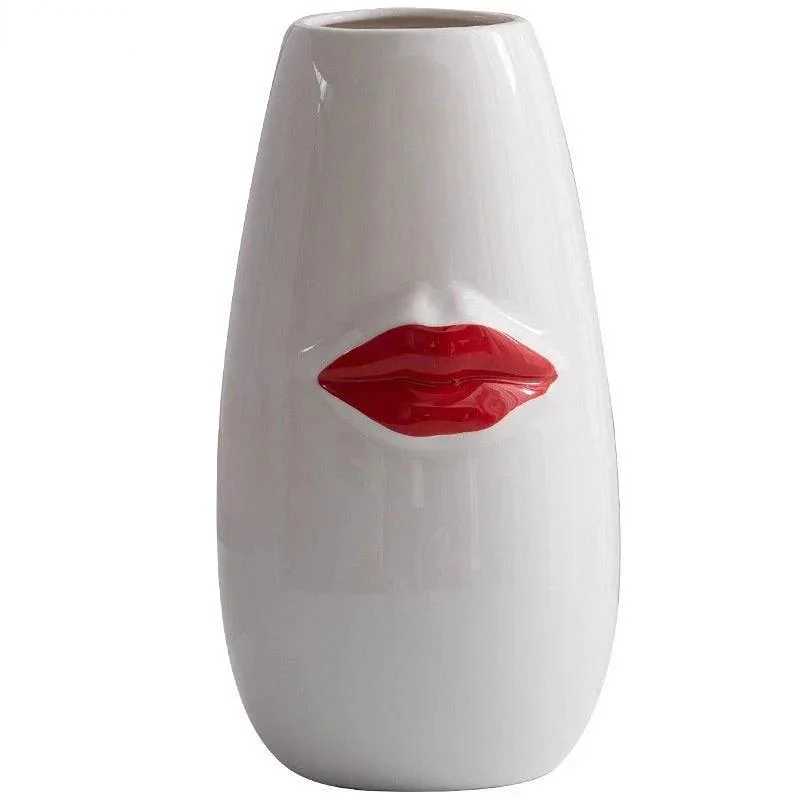 Gorgeous Red Lips Porcelain Vase -  - #tag1#