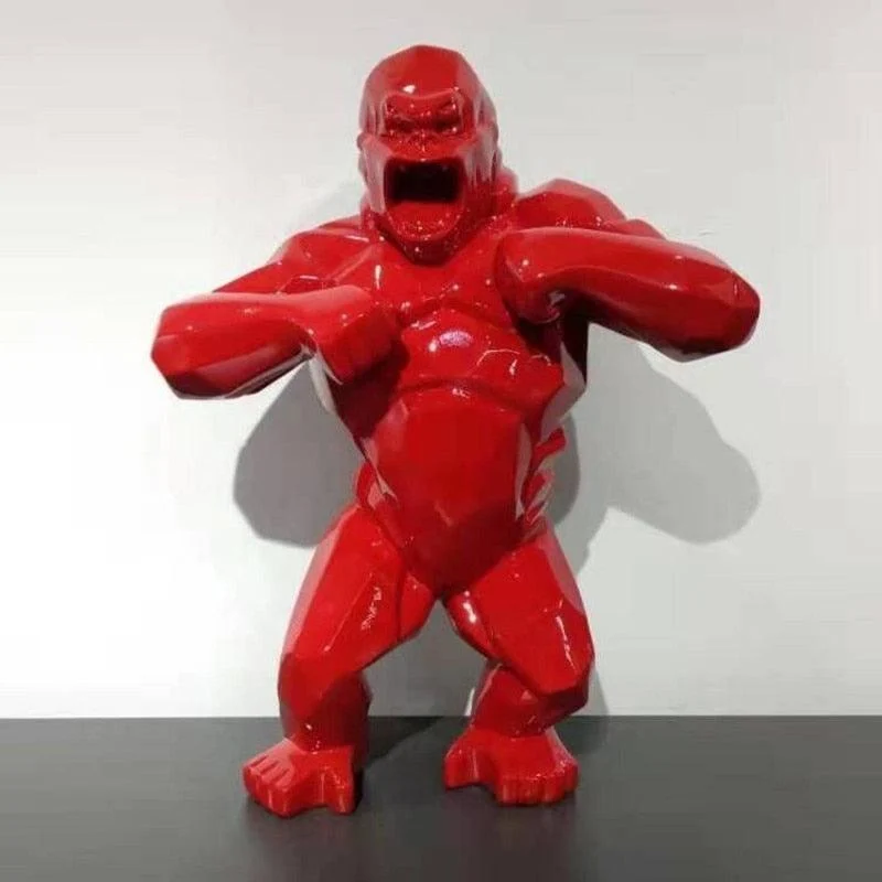 Gorilla Kong Decoration Office Sculptures and Statues Crafts -