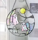 Gothic Horror Home Decoration Halloween Ghost Window Wall Hanging tag1
