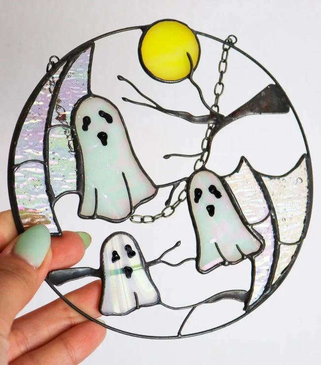 Gothic Horror Home Decoration Halloween Ghost Window Wall Hanging -  - #tag1#