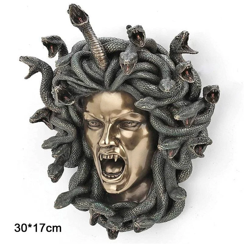 Gothic Myth Medusa Wall Front Door Ornament -