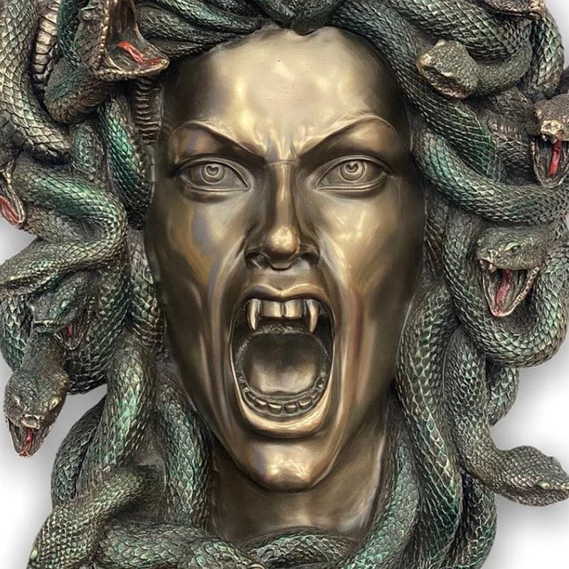 Gothic Myth Medusa Wall Front Door Ornament -