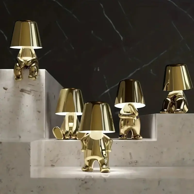 Gouden Decor Denker Standbeeld Led Tafellamp Met Usb Poort 3 Way Dimbaar Modern Nachtlampje Nachtkastje Lamp 9a8313ab 4ec6 4214 8b35 bf2ca235992a