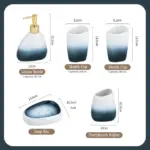 GradientCeramicBathroomWashSet Homeko6