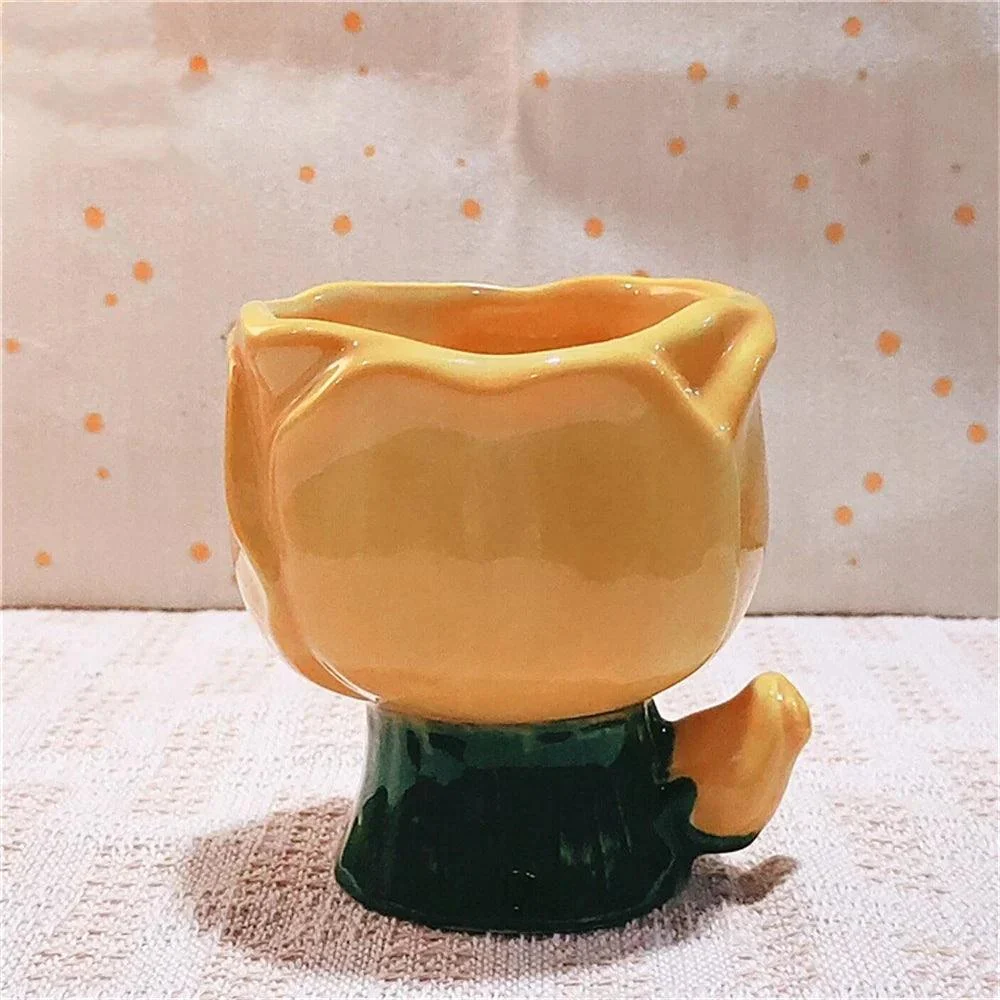 Gradient Tulip Flower Mug Cute Ceramic Cup -