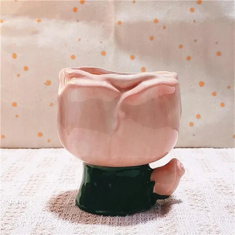 Gradient Tulip Flower Mug Cute Ceramic Cup