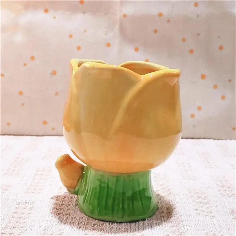 Gradient Tulip Flower Mug Cute Ceramic Cup