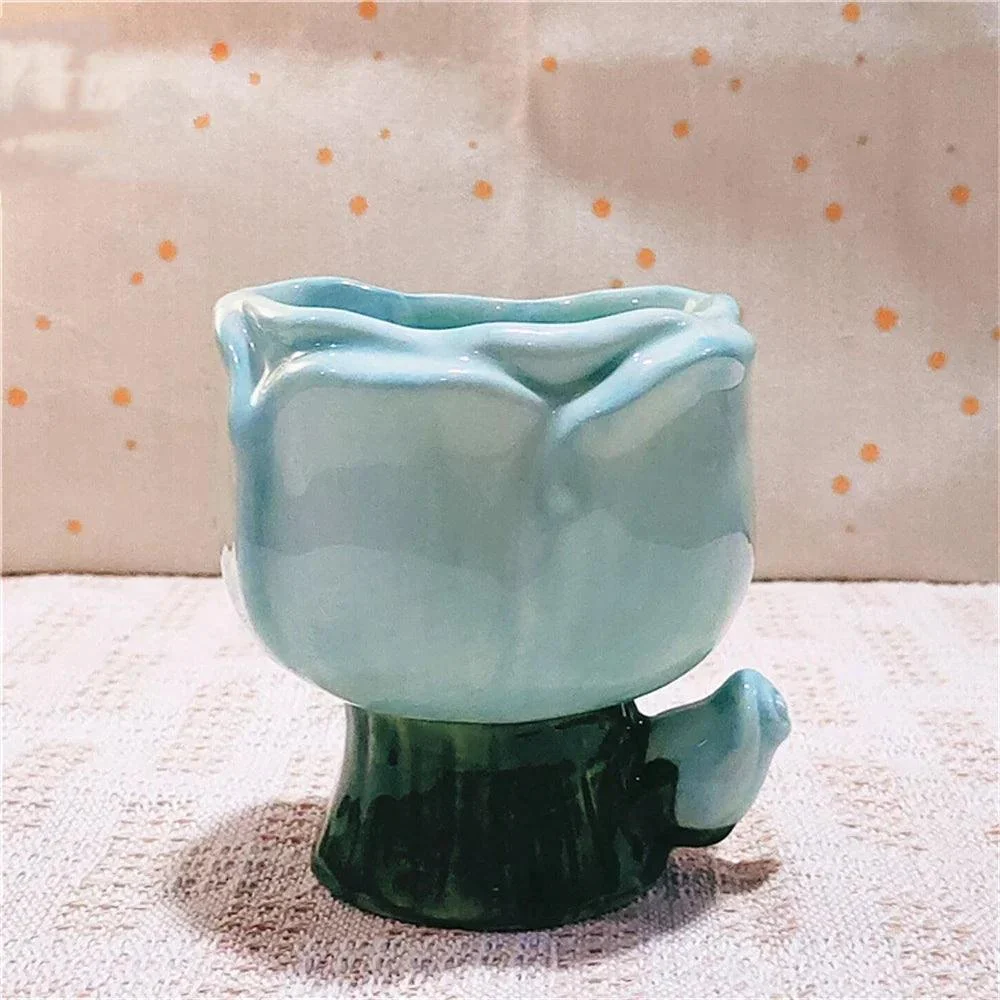 Gradient Tulip Flower Mug Cute Ceramic Cup -