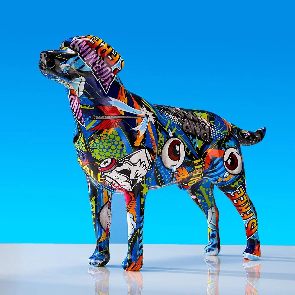 Graffiti Dog Statuette - Homeko