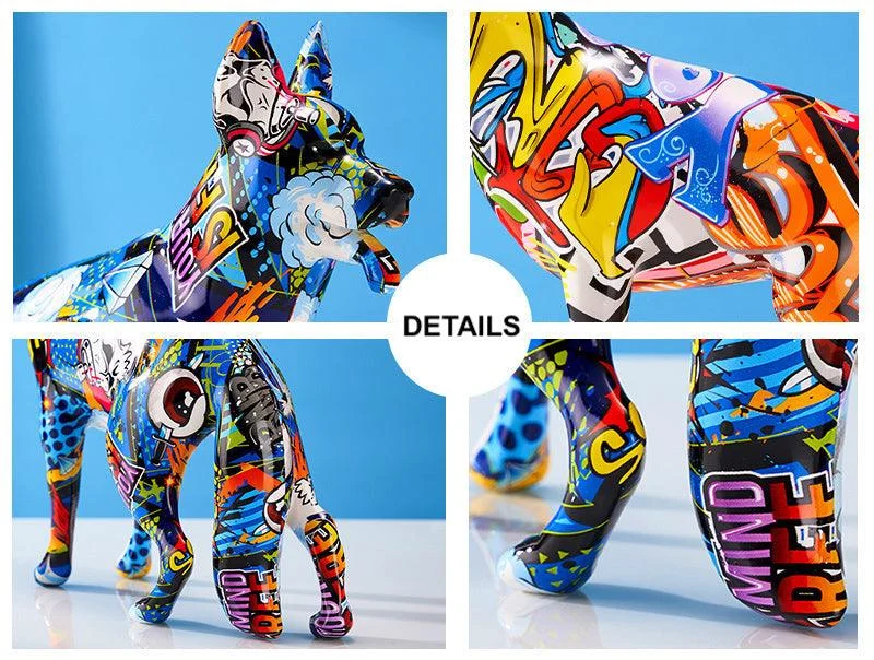 Graffiti Dog Statuette - Homeko