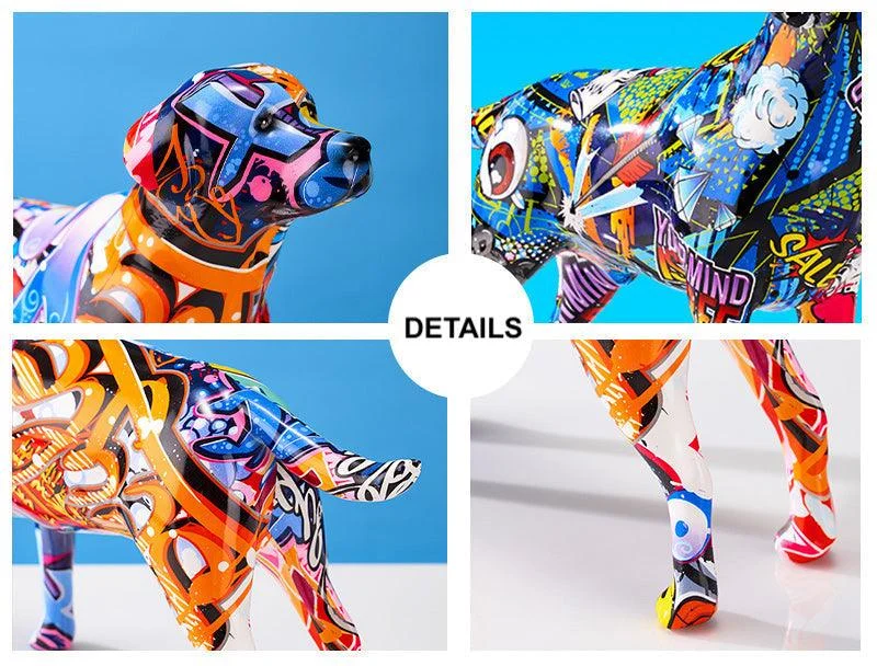 Graffiti Dog Statuette - Homeko