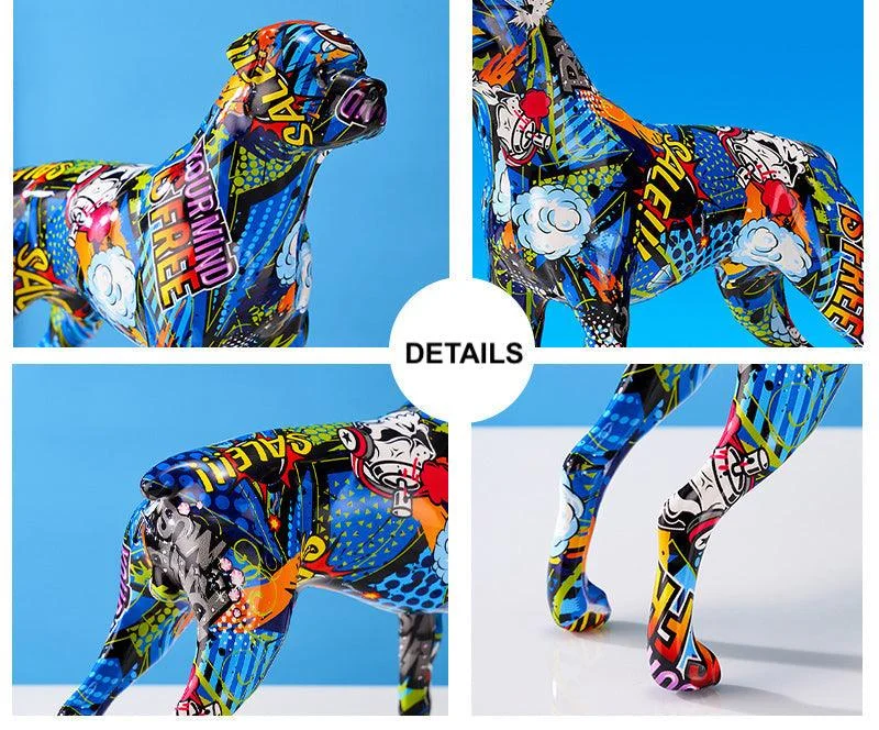 Graffiti Dog Statuette - Homeko