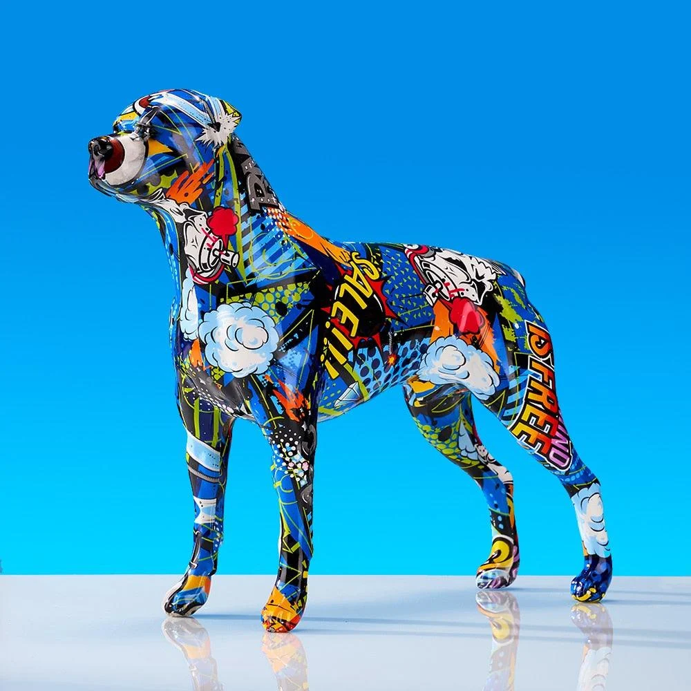 Graffiti Dog Statuette - Homeko