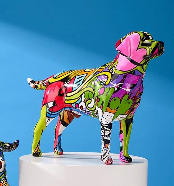 Graffiti Dog Statuette - Homeko