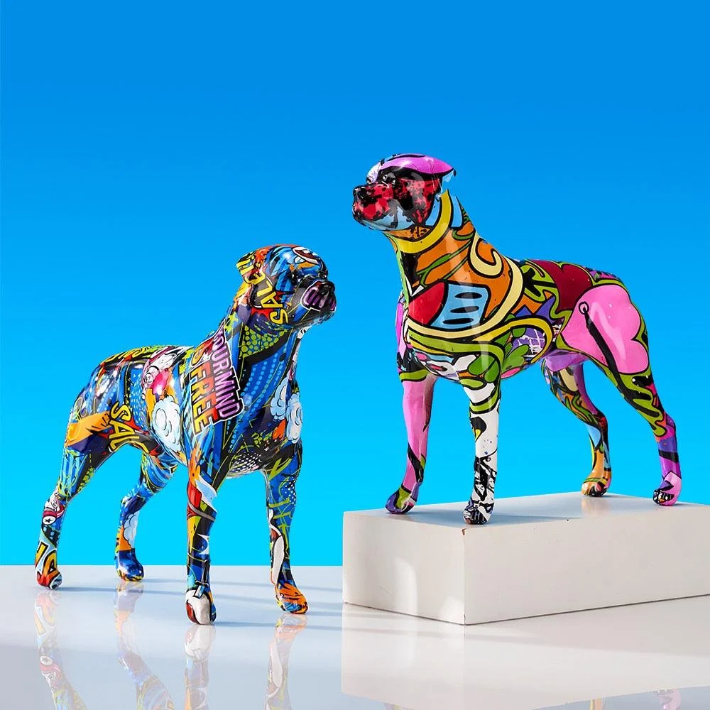 Graffiti Dog Statuette - Homeko