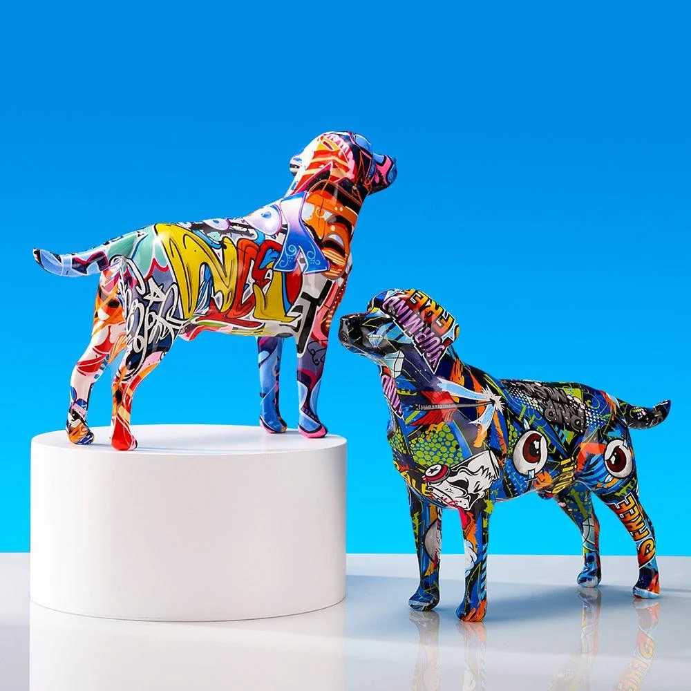 Graffiti Dog Statuette - Homeko