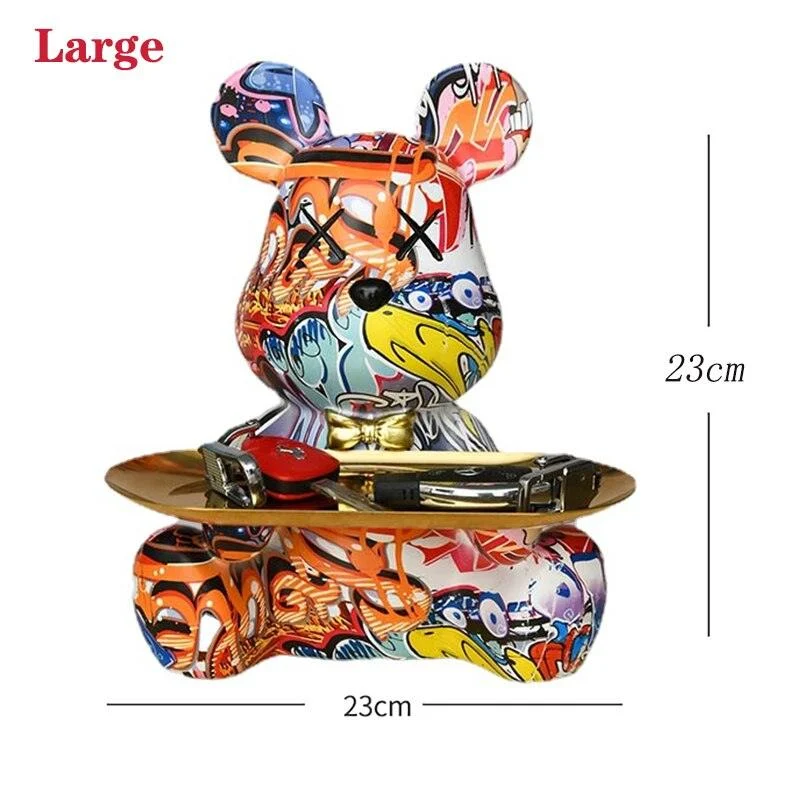 Graffiti Teddy Bear Tray - Homeko