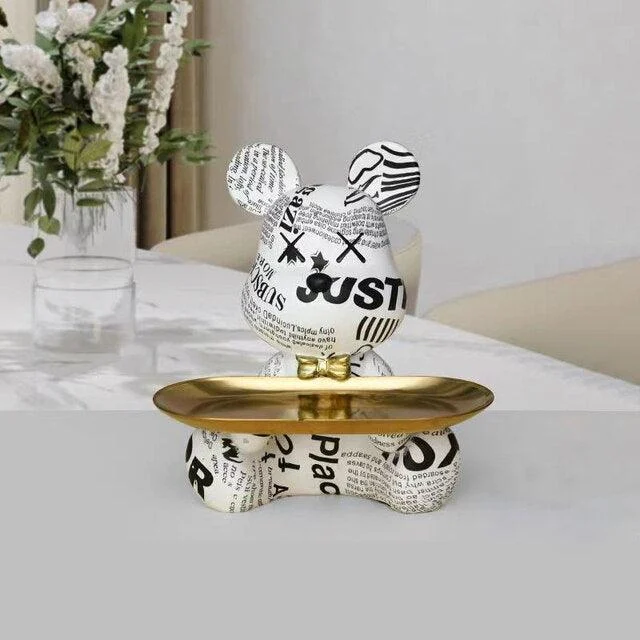 Graffiti Teddy Bear Tray - Homeko