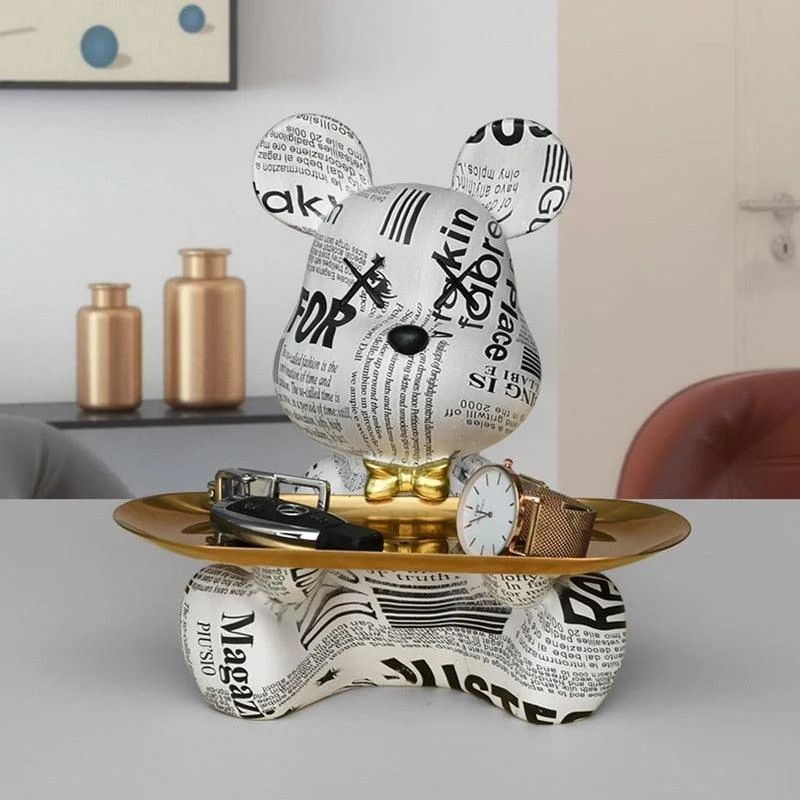 Graffiti Teddy Bear Tray - Homeko